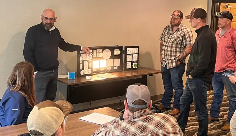 People at a lighting training.