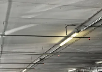 lights in warehouse